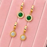 Earrings, 18K Gold Plated Steel