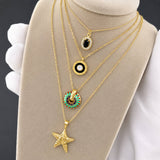 Necklace, 18K Gold Plated Steel