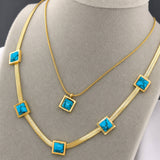 Necklace, 18K Gold Plated Steel