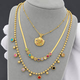 Necklace, 18K Gold Plated Steel