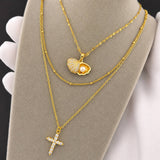 Seashell Necklace, 18K Gold Plated Steel
