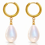 Earrings, 18K Gold Plated Steel