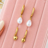 Earrings, 18K Gold Plated Steel