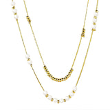 Necklace, 18K Gold Plated Steel