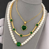 Necklace, 18K Gold Plated Steel
