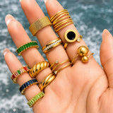 Ring, 18K Gold Plated Steel