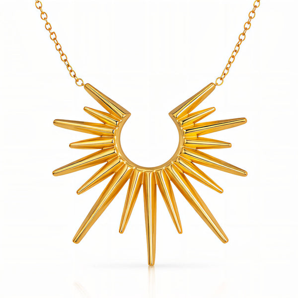 Necklace, 18K Gold Plated Steel