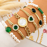 Bracelet, 18K Gold Plated Steel