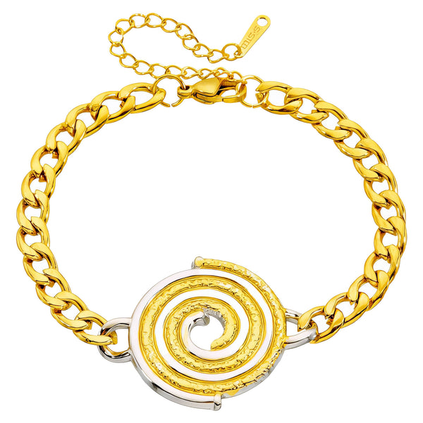 Bracelet, 18K Gold Plated Steel