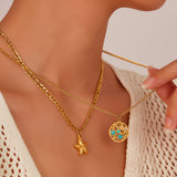 Starfishs Necklace, 18K Gold Plated Steel
