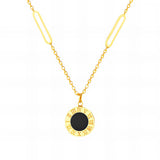 Necklace, 18K Gold Plated Steel
