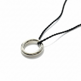 Silver Circle Corded Necklace