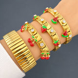 Bracelet, 18K Gold Plated Steel