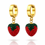 Berries Earrings, 18K Gold Plated Steel
