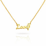 Letter Necklace, 18K Gold Plated Steel