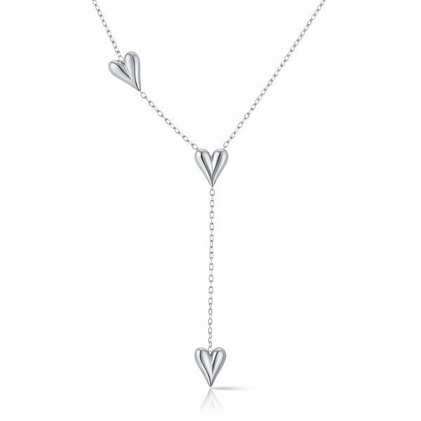 Hearts Necklace, Stainless Steel