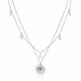 Evil Eye Necklace, Stainless Steel