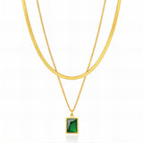 Necklace, 18K Gold Plated Steel
