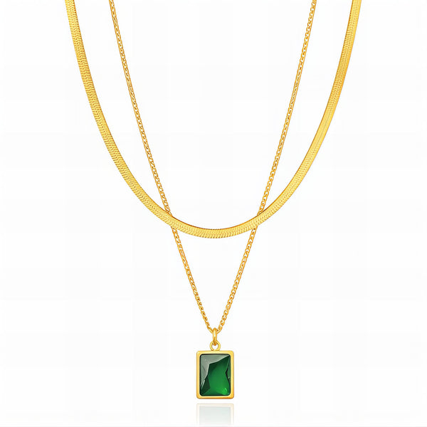Necklace, 18K Gold Plated Steel