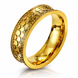 Ring, 18K Gold Plated Steel