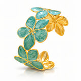 Flower Meadow Bracelet, 18K Gold Plated Steel