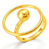 Ring, 18K Gold Plated Steel