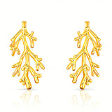 Earrings, 18K Gold Plated Steel