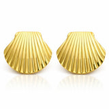 Seashells Earrings, 18K Gold Plated Steel