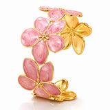 Flower Meadow Bracelet, 18K Gold Plated Steel