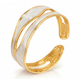 Bracelet, 18K Gold Plated Steel