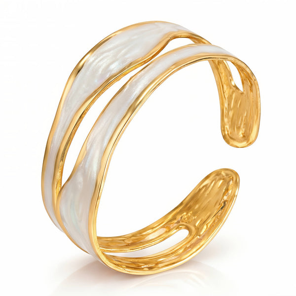 Bracelet, 18K Gold Plated Steel