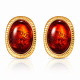 Earrings, 18K Gold Plated Steel