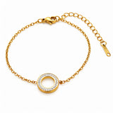 Bracelet, 18K Gold Plated Steel