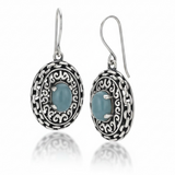 Larimar Stone .925 Sterling Silver Earrings