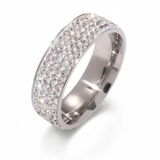 Cubic Zirconia Sterling Silver Band