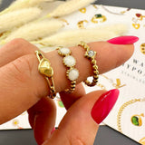 Ring, 18K Gold Plated Steel