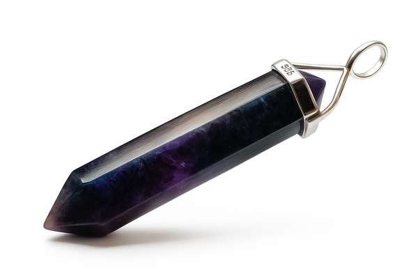 Crystal Chariote Double Terminated .925 Sterling Silver Pendant