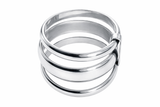 Hinged Three Tier Sterling Silver Ring
