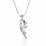 Tribal Tattoo Pendant Necklace – Sterling Silver Plated