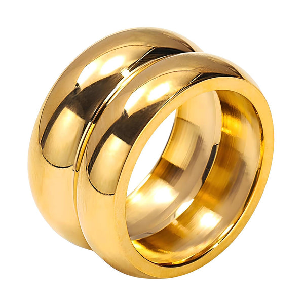Stainless Steel Geometric Trend Band Ring