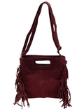 Italian Suede Fringed Shopper Bag wholesale