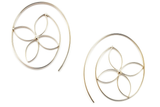 Flower Spiral Sterling Silver Earring