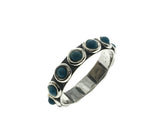 Turquoise Studded Sterling Silver Band