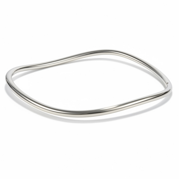 Square 5mm Sterling Silver Bangle