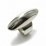 Chunky Nail Shape Sterling Silver Ring