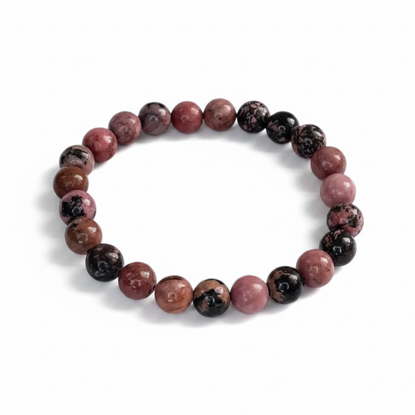 Stone Black Line Rhondonite Bracelet