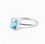 Blue Topaz Sterling Silver Ring
