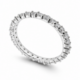 Cubic Zirconia Sterling Silver Band