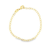 Gold Filled 18k Cable Link Chain Bracelet (I567)