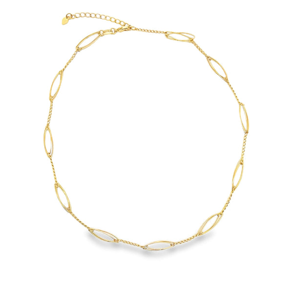 Gold Filled 18K Delicate Open Link Choker Bracelet (F201A / I286B)